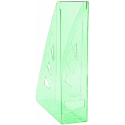Office Products stojan na časopisy A4 70 mm transparentní zelený – Zboží Dáma