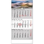 Nástěnný 3měsíční Krajina šedá s českými jmény 2026 – Zboží Dáma