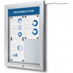 Jansen Display Venkovní vitrína typu T určená pro 4xA4, LED osvětlení, 583 x 860 mm – Zboží Živě