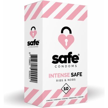 Safe Intense Safe Condoms Ribs & Nobs 10 ks