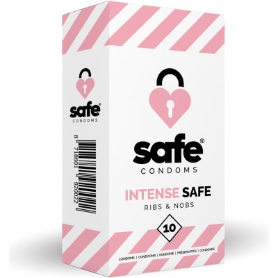 Safe Intense Safe Condoms Ribs & Nobs 10 ks – Zboží Mobilmania