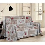Mondo Italia Přikrývka na gauč Shabby love rudá Rudá 250x290 cm – Zboží Mobilmania