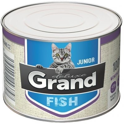 Grand deluxe Cat Junior 100% rybí 180 g – Zbozi.Blesk.cz