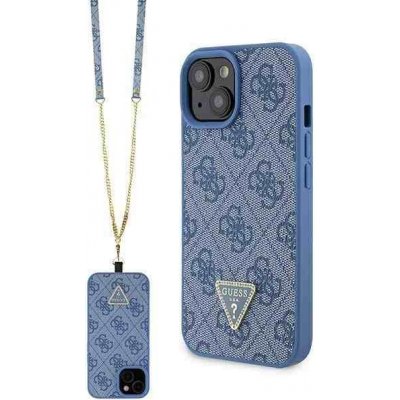 Guess hard iPhone 15 Crossbody 4G Diamond Triangle modré – Zboží Mobilmania