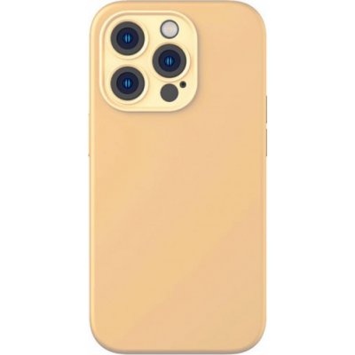 Pouzdro Baseus Liquid Silica Gel Case iPhone 14 Pro Max Yellow + tvrzené sklo + čisticí sada – Zboží Mobilmania