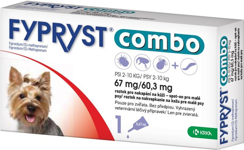 Fypryst Combo Spot-on Dog S 2-10 kg 1 x 0,67 ml