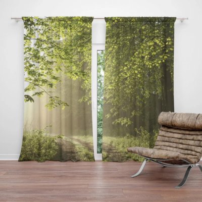 Závěsy Lesní cesta: 2 ks - 140x250 cm - Sablio – Sleviste.cz