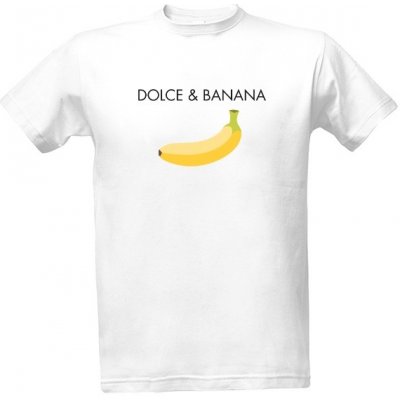 Tričko s potiskem Dolce & Banana logo pánské bílá – Zboží Mobilmania