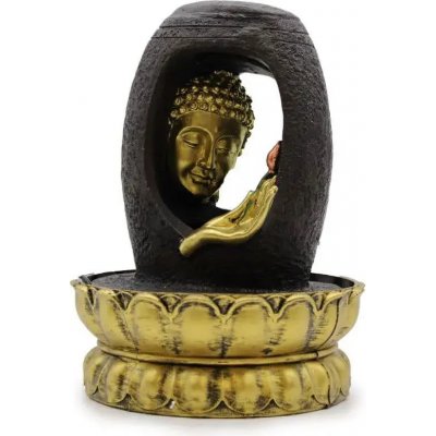 AWM Pokojová vodní fontána Zlatý Buddha 30 cm – Zboží Mobilmania