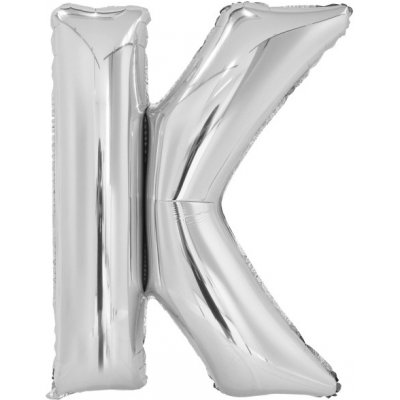 Amscan Písmeno K stříbrný foliový balónek 86 cm – Zboží Dáma