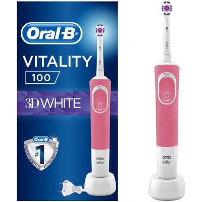 Oral-B Vitality 100 3D White Pink – Zboží Mobilmania