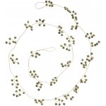 Ib Laursen Dekorativní girlanda Wooden Beads 127 cm, zelená barva, dřevo, kov – Zboží Dáma
