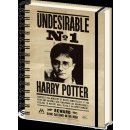 Poznámkový blok CurePink 3D proměňovací A5 blok-zápisník Harry Potter: Sirius & Harry 14,8 x 21 cm kroužková vazba SR72657