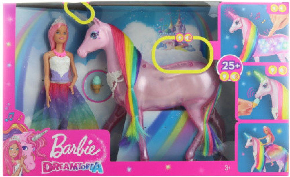 Barbie Kouzelný jednorožec a panenka Dreamtopia | Srovnanicen.cz