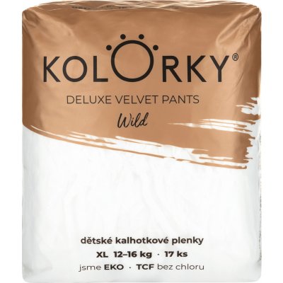 Kolorky Deluxe Velvet wild XL 12-16 kg 17 ks – Hledejceny.cz