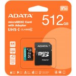 ADATA MicroSDXC 512 GB AUSDX512GUI3V30SA2-RA1 – Hledejceny.cz