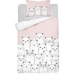 Detexpol povlečení Kočičky růžové 100 x 135 cm 40 x 60 cm – Zboží Dáma
