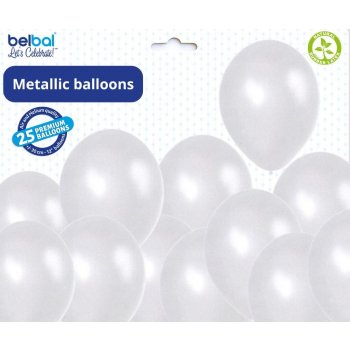 Belbal Balónek bílý metalický 070