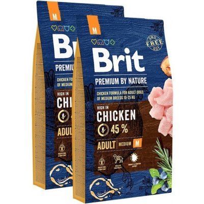 Brit Premium by Nature Adult M 2 x 8 kg – Hledejceny.cz