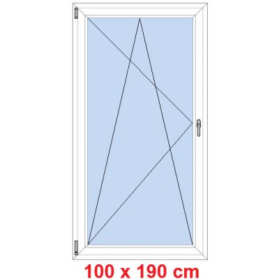 Soft Balkonové dveře otevíravé a sklopné Černá krupička/Černá krupička levé 100 x 190 cm – Hledejceny.cz
