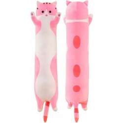 Dampod Shop Plyšový polštář dlouhá kočka růžová 70cm