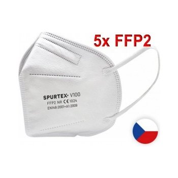 SpurTex nanorespirátor V100 FFP2 NR CE L 5 ks