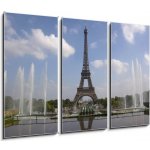 Obraz 3D třídílný - 105 x 70 cm - The Eiffel tower from Trocadero in Paris Eiffelova věž z Trocadéra v Paříži – Zbozi.Blesk.cz