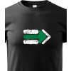 Dětské tričko Canvas dětské tričko Turistická šipka zelená, černá