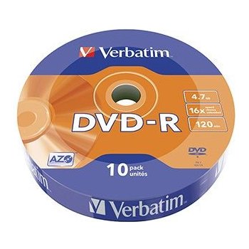 Verbatim DVD-R 4,7GB 16x, bulk box, 10ks (43729)