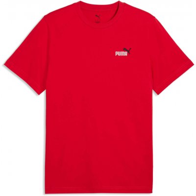 Puma Essentials 2color Small No 1 Logo Tee červená bílá – Zboží Mobilmania