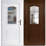 OknaDvereNaMiru.cz Vchodové plastové dveře 3D 302 Zlatý dub / Bílá 90 x 205 cm – Hledejceny.cz