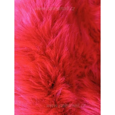 Český výrobce Umělá kožešina červená , vlas 60mm, šířka 140x10cm – Zboží Mobilmania