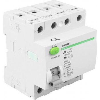 Noark Electric Ex9L-N 4P 25A AC 30mA 6kA