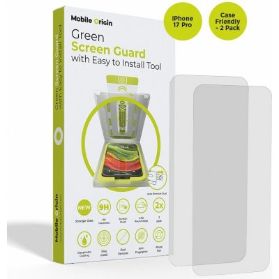 Mobile Origin Screen Guard With Easy Applicator case friendly 2 Pack iPhone 17 Pro SGA-i17Pro-2pk – Zboží Živě