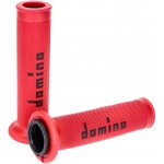 Gripy Domino A010 On-Road červená / černá s otevřenými konci 44597 | Zboží Auto