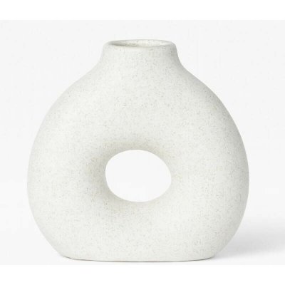 Váza keramická - Woood Dunya Vaas, křídově bílá, 5 cm x 14 cm x 14 cm – Hledejceny.cz