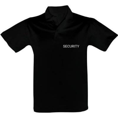 Pánská polokošile Single s potiskem Polo košile Security pánské černá – Zboží Mobilmania