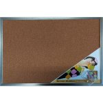 Bondecor Korková nástěnka ve stříbrném rámu 50 x 80 cm – Zboží Živě