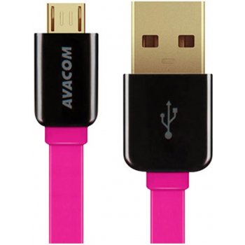 Avacom DCUS-MIC-120P USB - Micro USB, 120cm, růžový