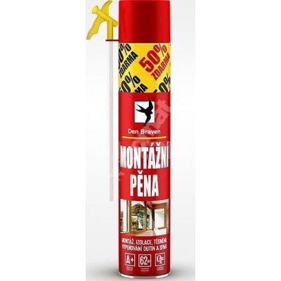Den Braven Montážní pěna PUR trubičková 500 + 250 ml ZDARMA – HobbyKompas.cz