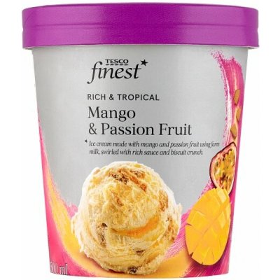 Tesco Finest Mražený krém smetanový mango-marakujový s mango-marakujovou omáčkou 500ml – Hledejceny.cz