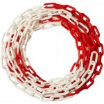 Flomat plastový vymezovací řetěz 25 m x 0,6 cm bílo-červená – Hledejceny.cz