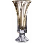 Aurum Crystal BOHEMIA MOZART VÁZA NA NOZE 400MM JANTAROVÁ – Hledejceny.cz