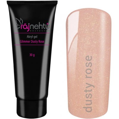 Ráj nehtů Akryl gel v tubě Glimmer Dusty Rose 30 g – Zboží Dáma