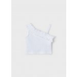 Mayoral tílko na jedno rameno s plisovanou aplikací bílé – Zboží Dáma