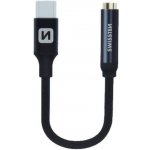 Swissten Audio adaptér textile USB-C/Jack samice 0,15 M – Zboží Živě