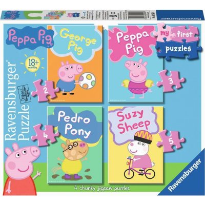 RAVENSBURGER Moje první Prasátko Peppa 4v1 2,3,4,5 dílků – Hledejceny.cz