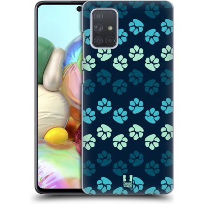 Pouzdro Head Case Samsung Galaxy A71 TLAPKY MODRÉ – Zboží Mobilmania