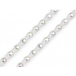 Štrasový prýmek / borta s kamínky Ø4 mm crystal AB 9m – Sleviste.cz