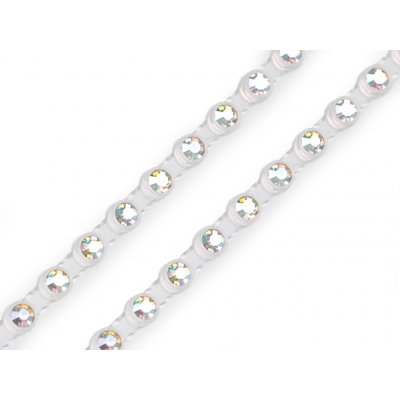Štrasový prýmek / borta s kamínky Ø4 mm crystal AB 9m – Sleviste.cz